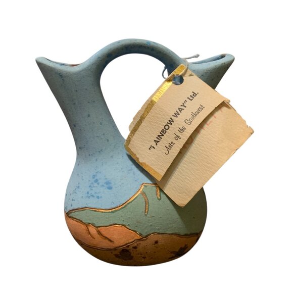 Rainbow Way Ltd. Handcrafted Painted Ceramic Southwest Wedding Vase - Picture 9 of 9